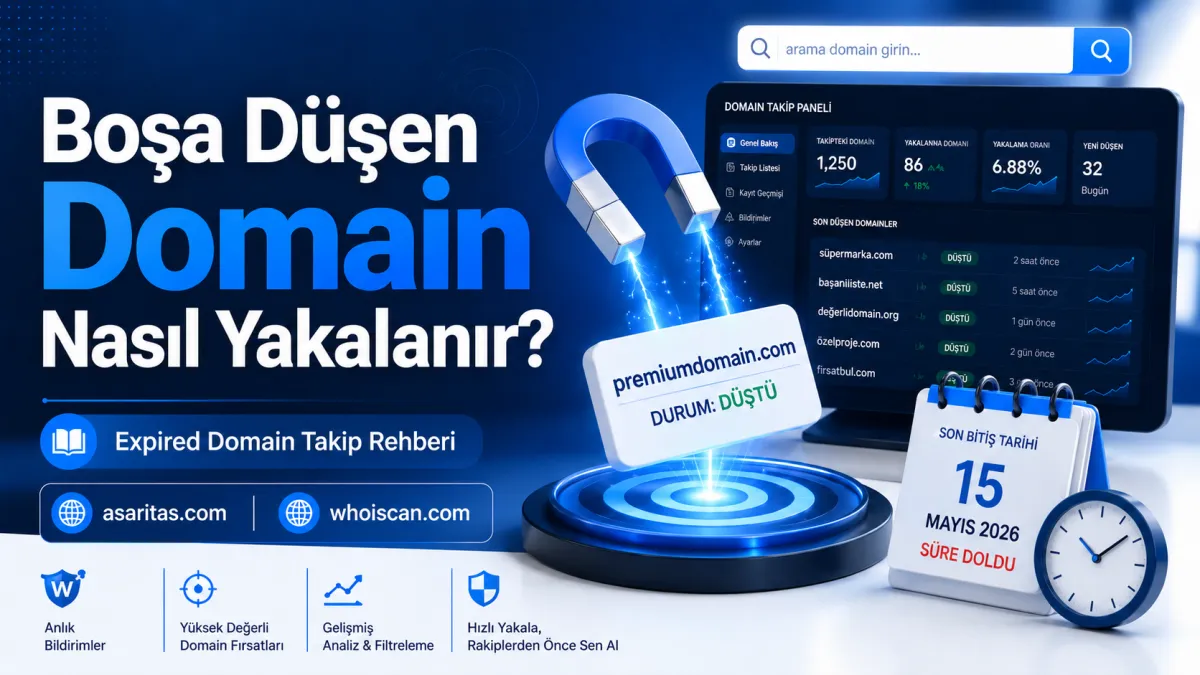 Boşa Düşen Domain Nasıl Yakalanır? Expired Domain Takip Rehberi